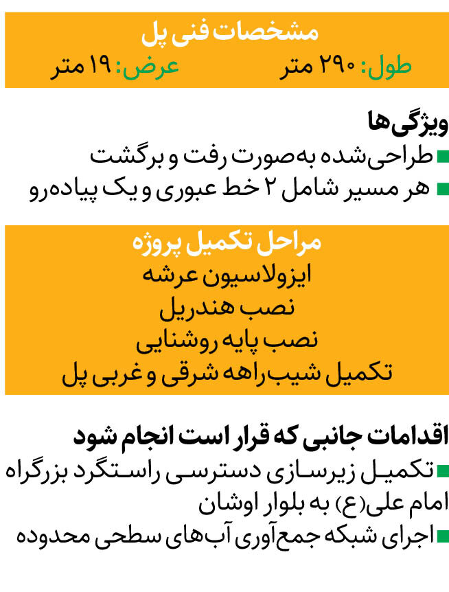 پل افتخاری تا پایان سال به بهره‌برداری می‌رسد
